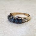 Five Stone Sapphire Ring in 14ct Gold
