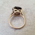 Smoky Quartz Heart Solitaire Ring in 9ct Gold