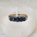 Five Stone Sapphire Ring in 14ct Gold