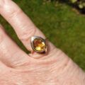Citrine Solitaire Ring in 9ct Gold