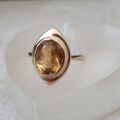 Citrine Solitaire Ring in 9ct Gold