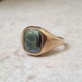 Hematite Centurion Signet Ring in 9ct Gold