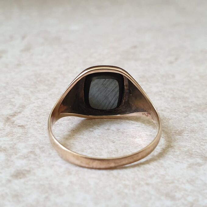 Hematite Centurion Signet Ring in 9ct Gold