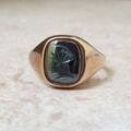 Hematite Centurion Signet Ring in 9ct Gold