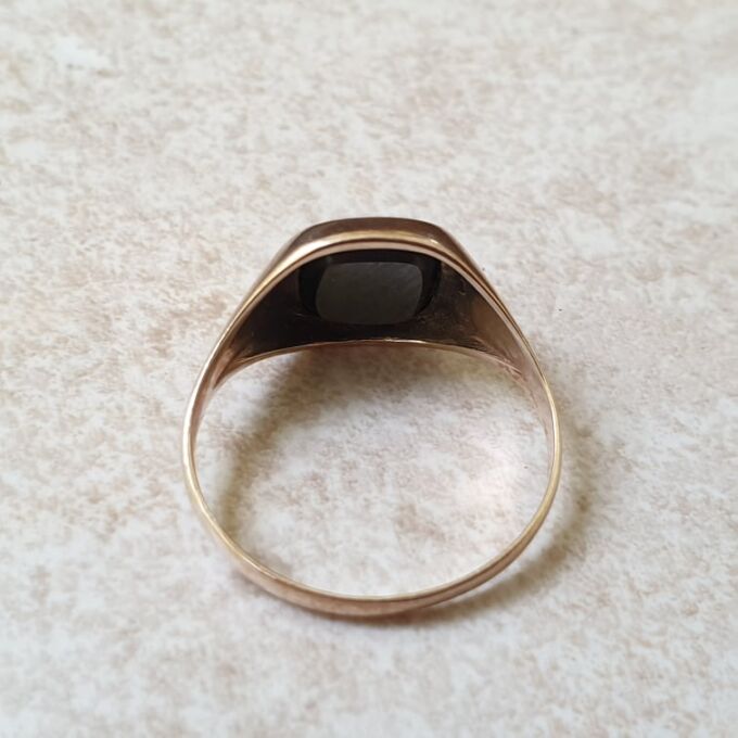 Hematite Centurion Signet Ring in 9ct Gold