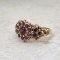 Ornate Garnet Ring in 9ct Gold