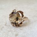 Bold Quartz Buttercup Ring in 9ct Gold