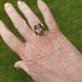 Bold Quartz Buttercup Ring in 9ct Gold