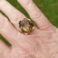 Bold Quartz Buttercup Ring in 9ct Gold