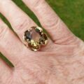 Bold Quartz Buttercup Ring in 9ct Gold