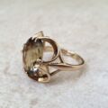Bold Quartz Buttercup Ring in 9ct Gold