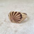 Sunray Signet Ring in 9ct Gold