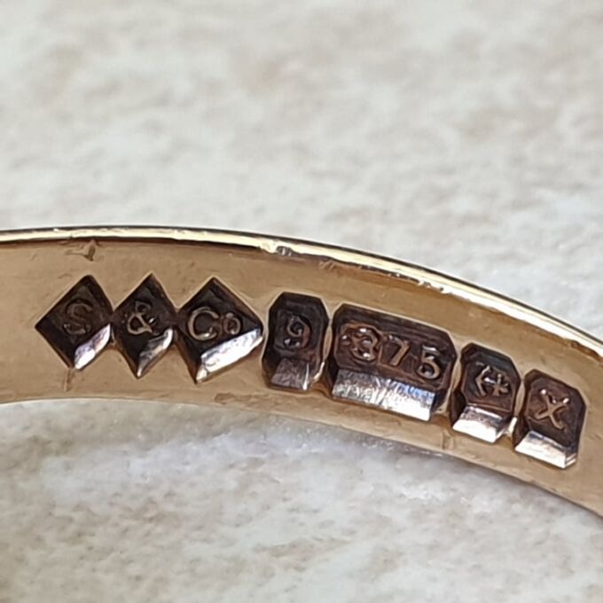 Sunray Signet Ring in 9ct Gold