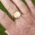 Sunray Signet Ring in 9ct Gold