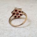 Garnet Cluster Ring in 9ct Gold
