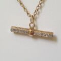 Ornate Albert or T Bar in 9ct Gold