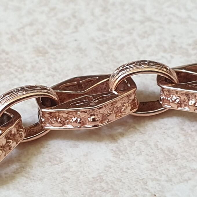 Fancy T Bar Bracelet in 9ct Rose Gold