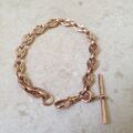 Fancy T Bar Bracelet in 9ct Rose Gold