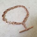 Fancy T Bar Bracelet in 9ct Rose Gold