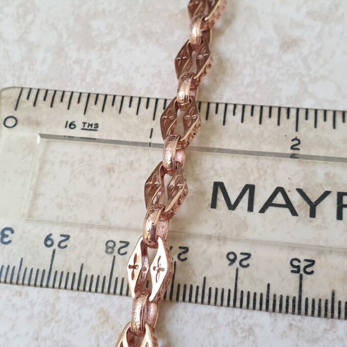 Fancy T Bar Bracelet in 9ct Rose Gold