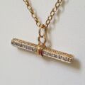 Ornate Albert or T Bar in 9ct Gold