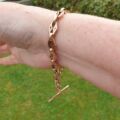 Fancy T Bar Bracelet in 9ct Rose Gold