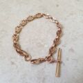 Fancy T Bar Bracelet in 9ct Rose Gold