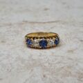 Antique Sapphire & Diamond Ring in 18ct Gold
