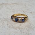 Antique Sapphire & Diamond Ring in 18ct Gold