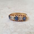 Antique Sapphire & Diamond Ring in 18ct Gold
