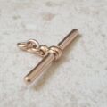 Simple T or Albert Bar in 9ct Rose Gold