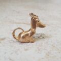 Sitting Hound Dog Pendant in 9ct Gold