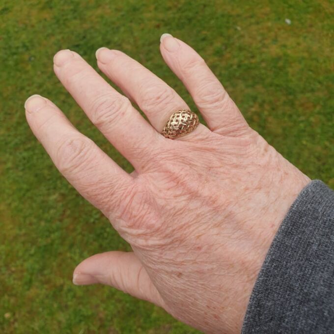 Lattice Dome Ring in 9ct Gold