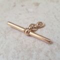 Simple T or Albert Bar in 9ct Rose Gold