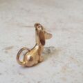 Sitting Hound Dog Pendant in 9ct Gold