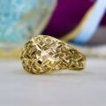 Lattice Dome Ring in 9ct Gold