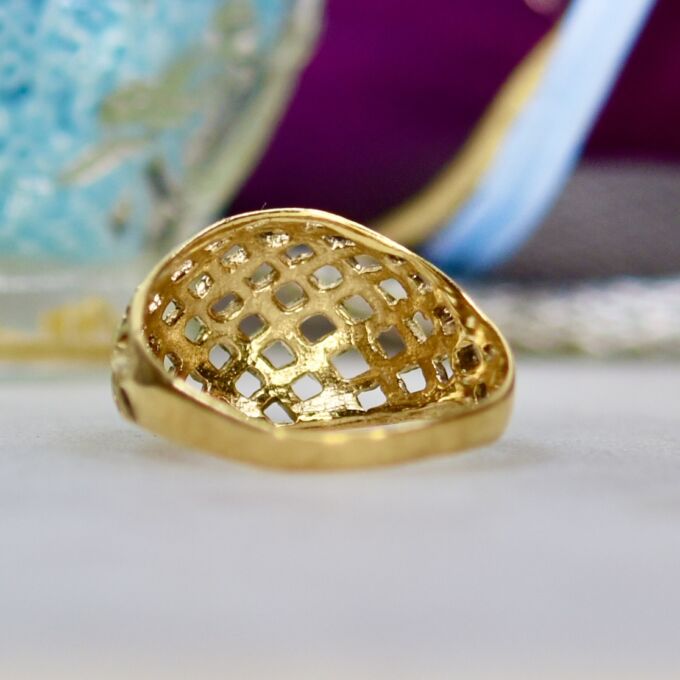 Lattice Dome Ring in 9ct Gold