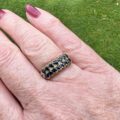 Two Row Sapphire Ring in 9ct Gold