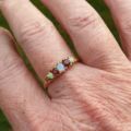 Opal and Garnet Ring in 18ct Gold