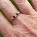 Opal and Garnet Ring in 18ct Gold