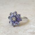 Reserved – Tanzanite Flower Cluster Ring in 9ct Gold
