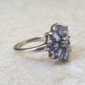 Reserved – Tanzanite Flower Cluster Ring in 9ct Gold