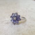 Reserved – Tanzanite Flower Cluster Ring in 9ct Gold
