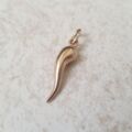 Cornicello Horn charm pendant in 9ct Gold
