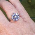 Reserved – Tanzanite Flower Cluster Ring in 9ct Gold