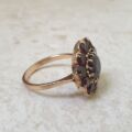 Garnet Cluster Ring in 9ct Gold