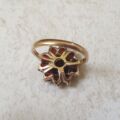 Garnet Cluster Ring in 9ct Gold