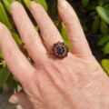 Garnet Cluster Ring in 9ct Gold