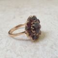 Garnet Cluster Ring in 9ct Gold
