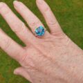 Reserved – Swiss Blue Topaz Ring in 9ct Gold